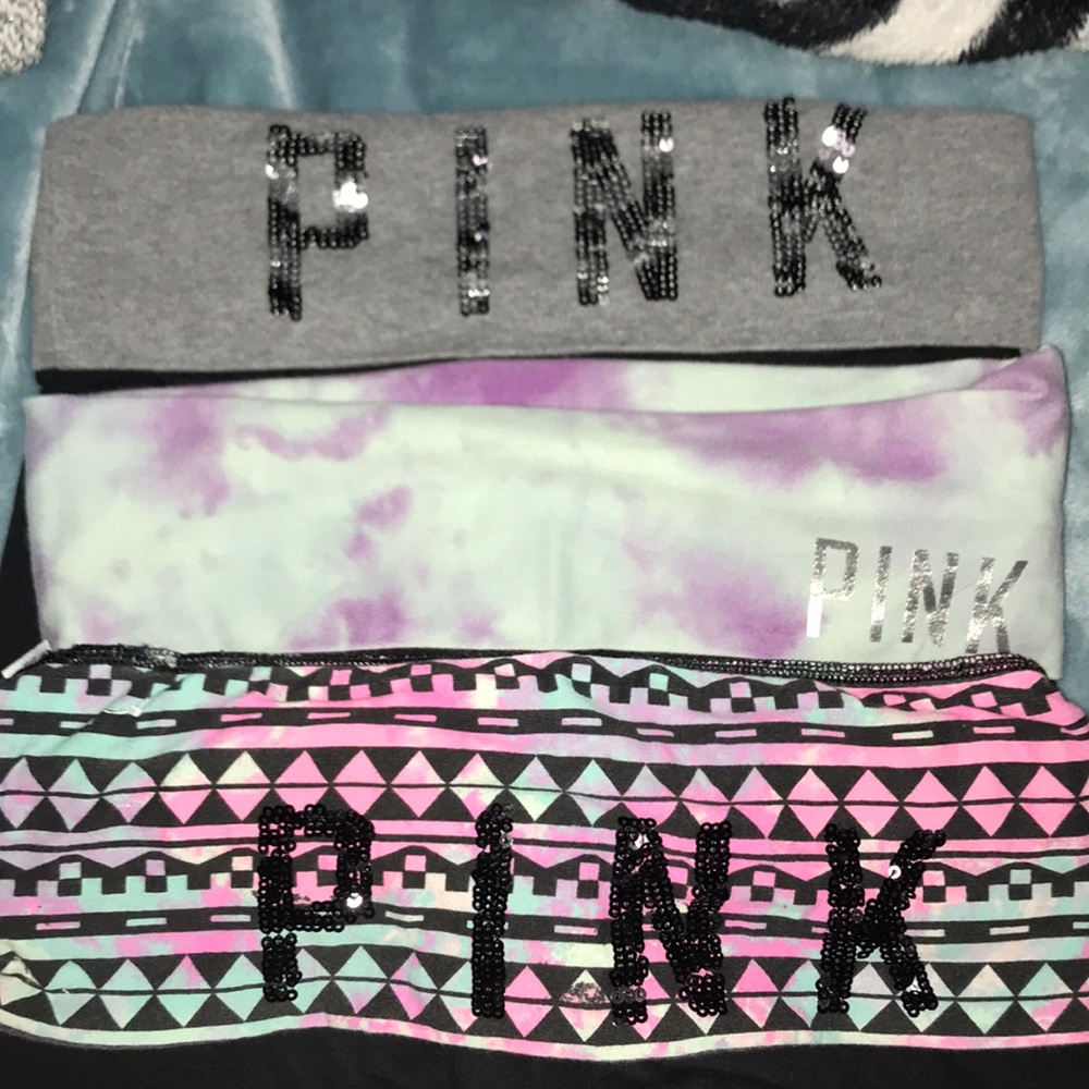 3 PAIR BUNDLE VS PINK CROP LEGGINGS